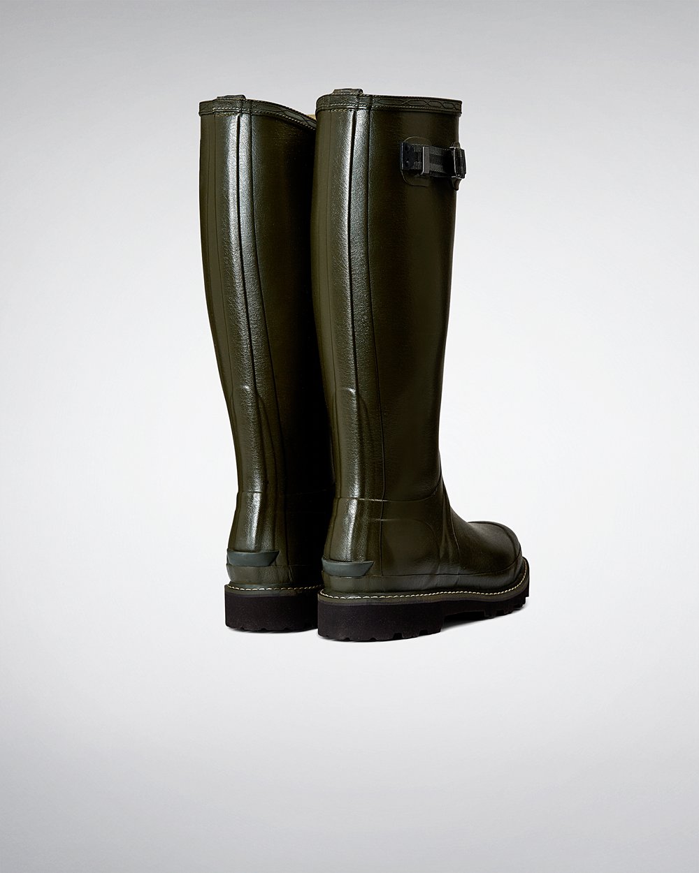 Botas de Lluvia Altas Hunter Mujer - Balmoral Poly-Lined - Verde Oscuro Oliva - LDHWMVR-31